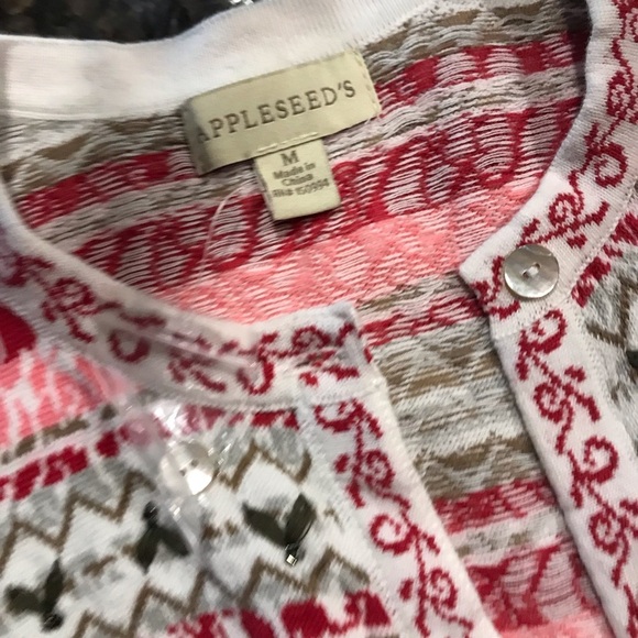 Appleseed’s Size Medium Sweater Beautiful‎ Colors Cardigan - Picture 2 of 4